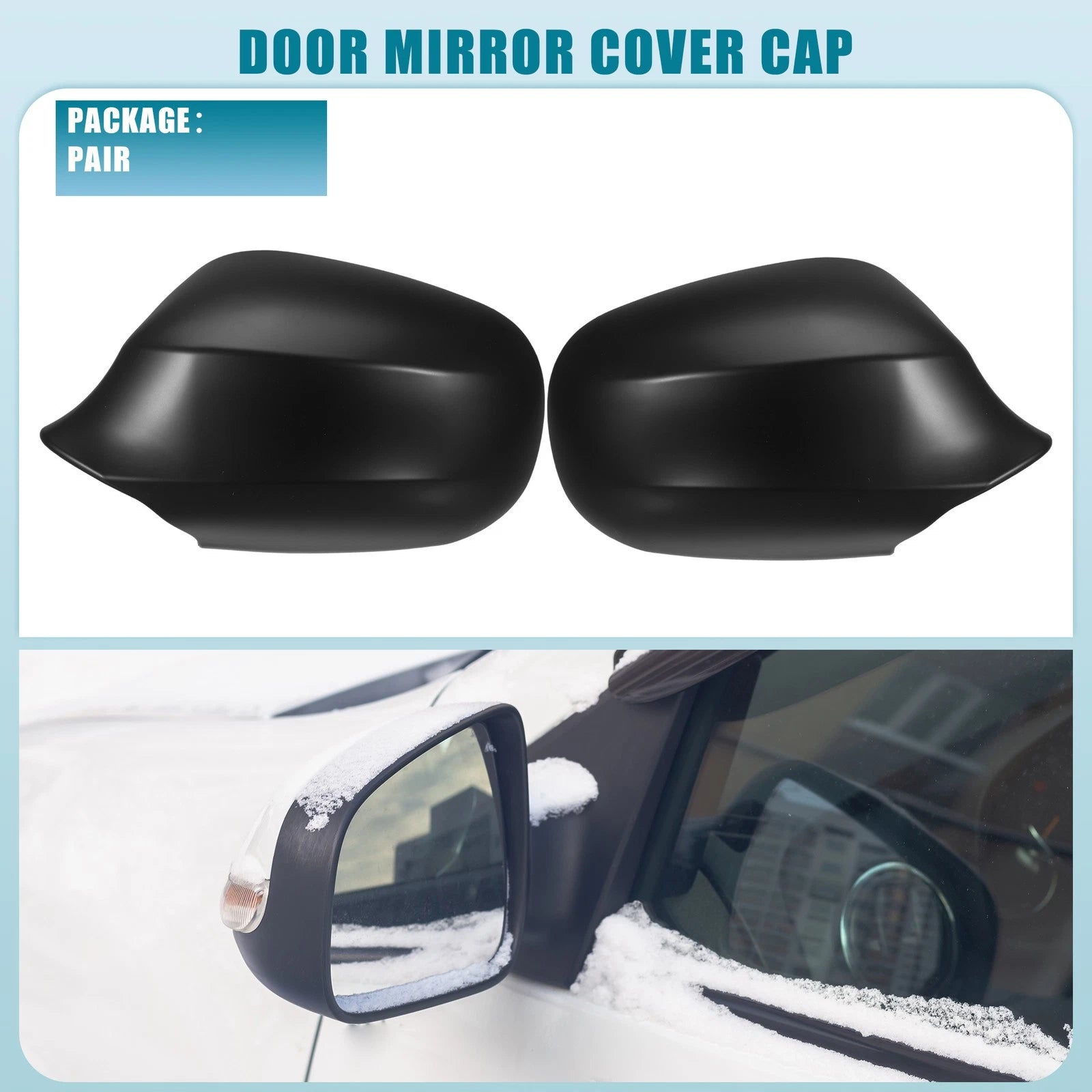 Rearview Mirror Cover Cap Pair Replacement for BMW 1 Series E81 (2005–2009)