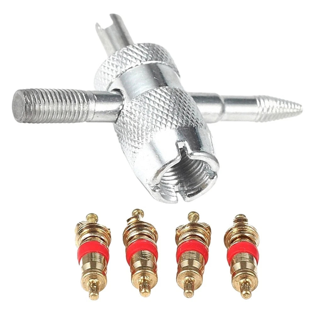 Set of 4 Valve Core Tire Repair Tools for Universal Use (2010–2023)