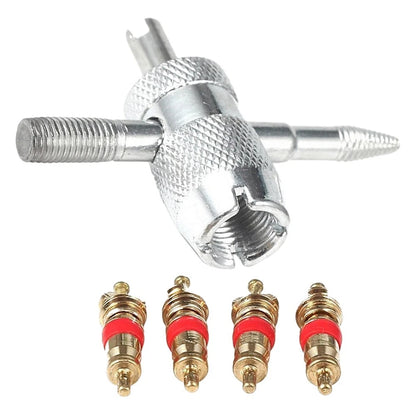 Set of 4 Valve Core Tire Repair Tools for Universal Use (2010–2023)