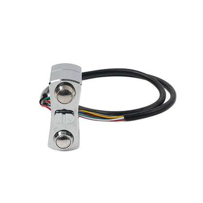 Handlebar Control Switch Horn Turn Signal Light Chrome for Harley Bobber (1")
