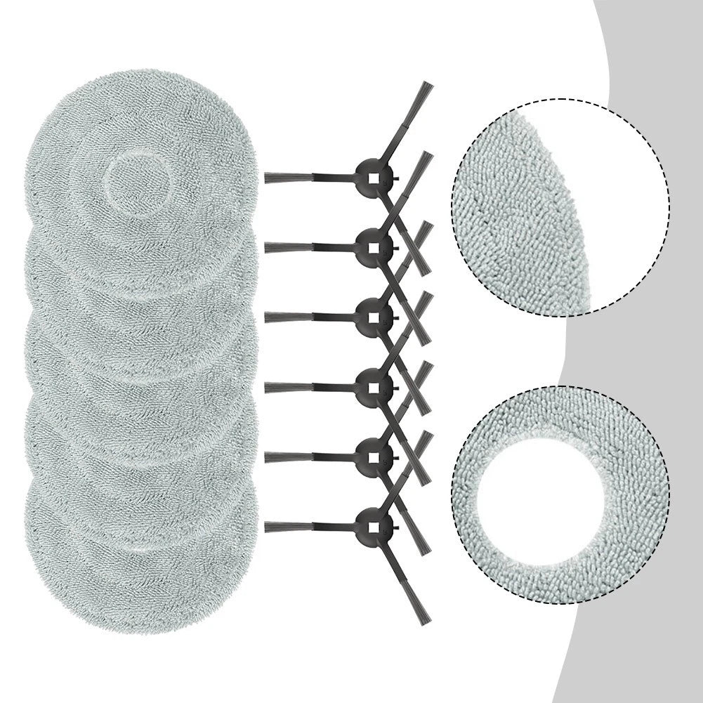 Replacement Mop Cloths & Side Brushes for Trouver E30 (RLE52SC)