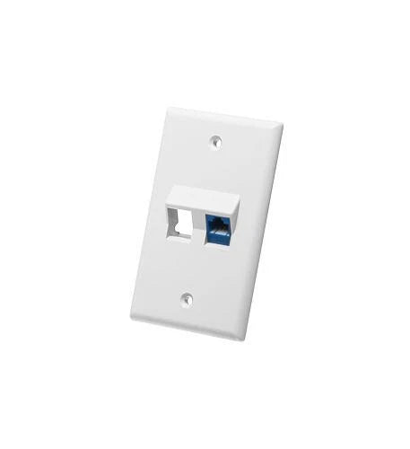 1-Gang 2-Port Faceplate for Icc IC107DA2WH
