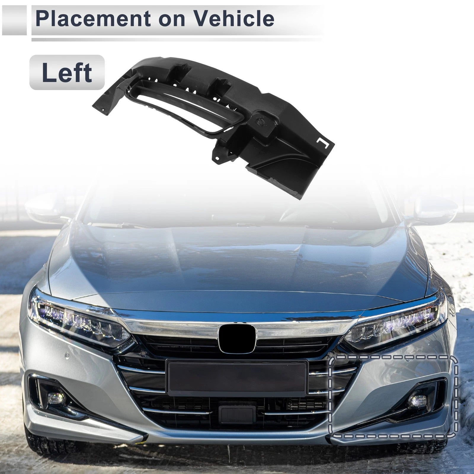 Car Front Left Fog Light Grill Replacement for Dodge Charger (2015–2016)