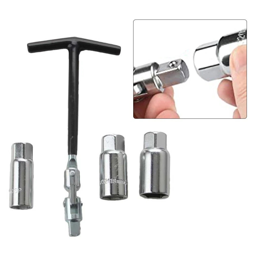 Responsive T Handle Spark Socket Wrench Set 16mm 18mm 21mm for Vehicle Care