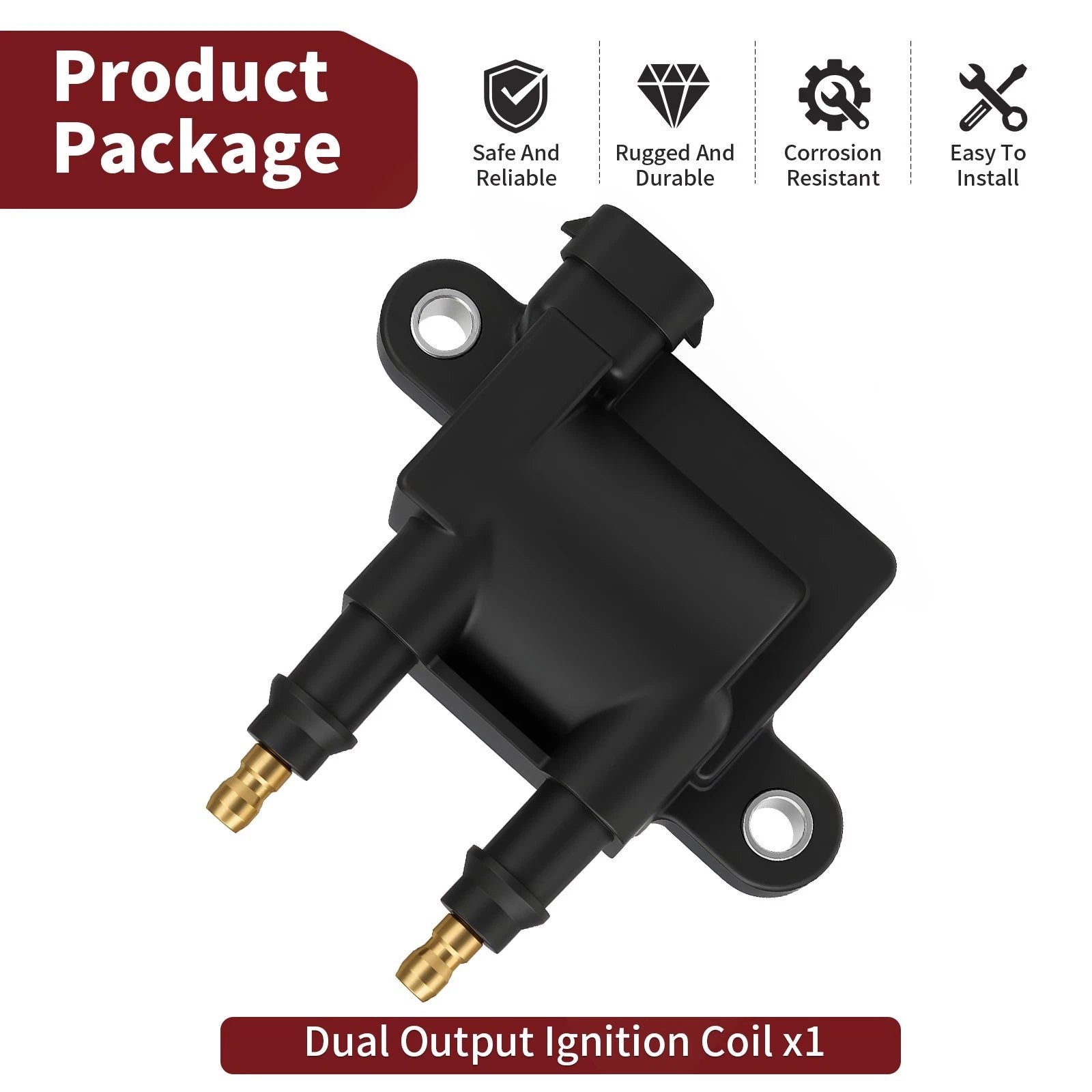 Ignition Coil for Mercury Outboard 35-75HP (8M0044991, 8M0029482)