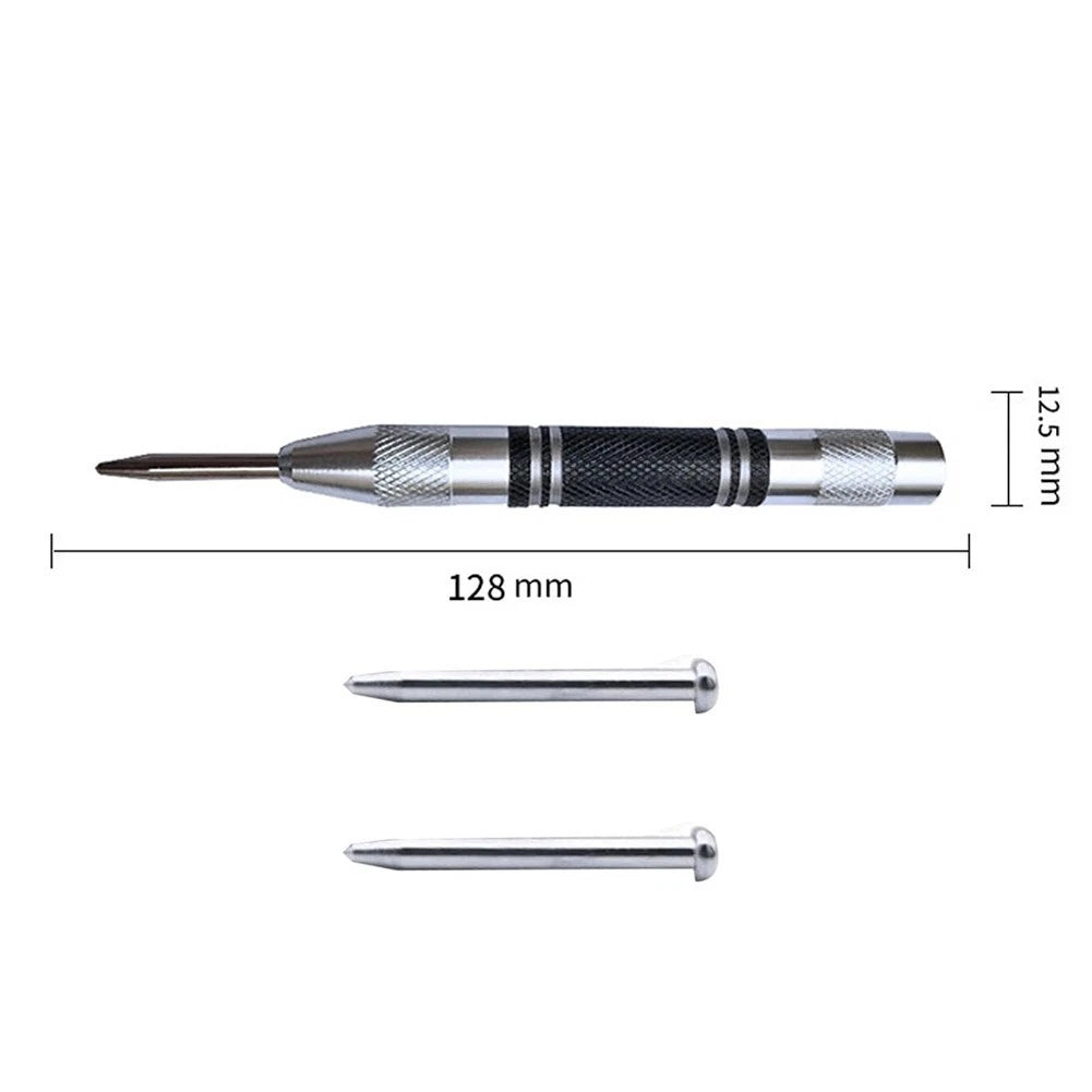 Automatic Center Punch Set of 2 with Non-Slip Grip