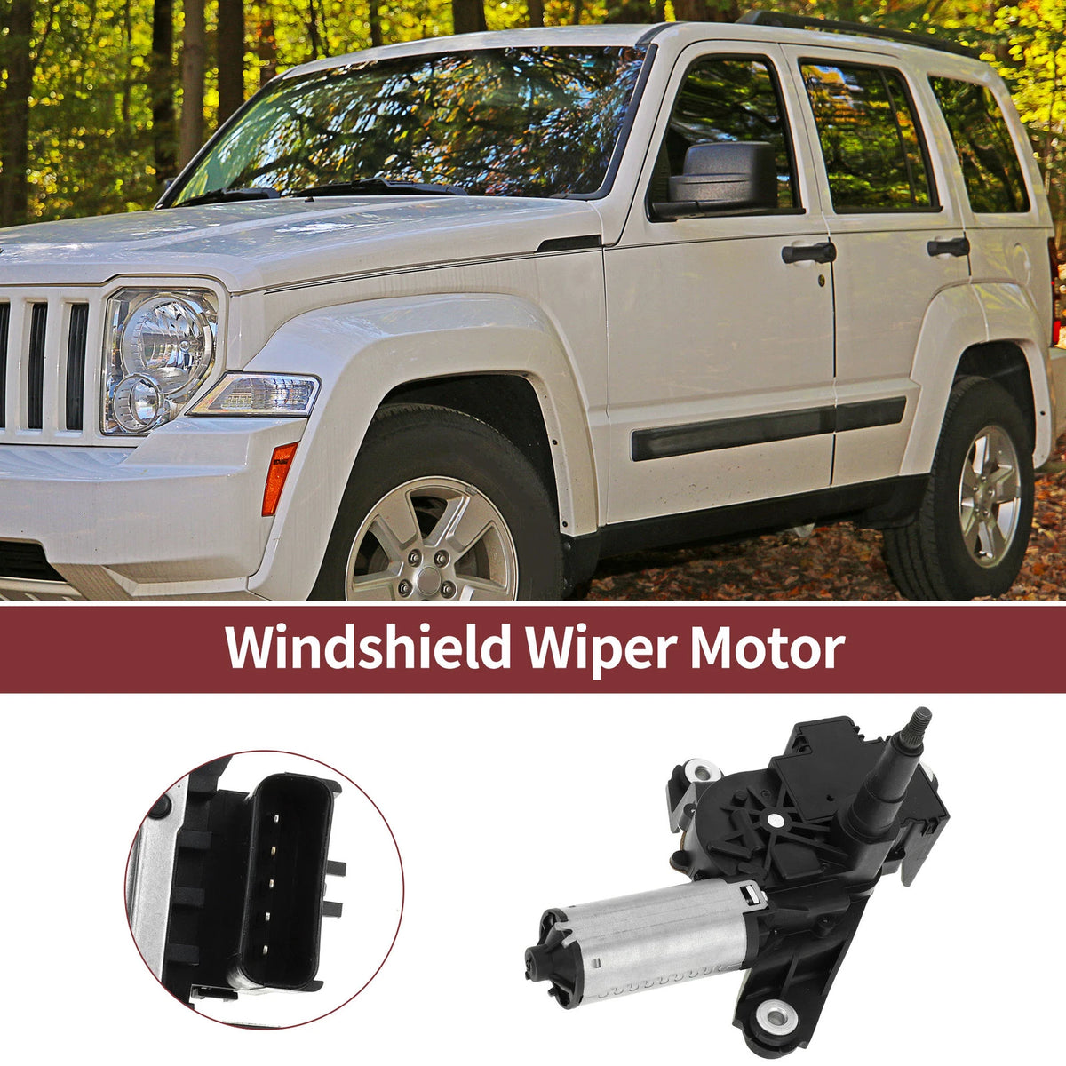 Rear Windshield Wiper Motor for Jeep Liberty (2008–2012) No. 57010090AB, 5 Pin