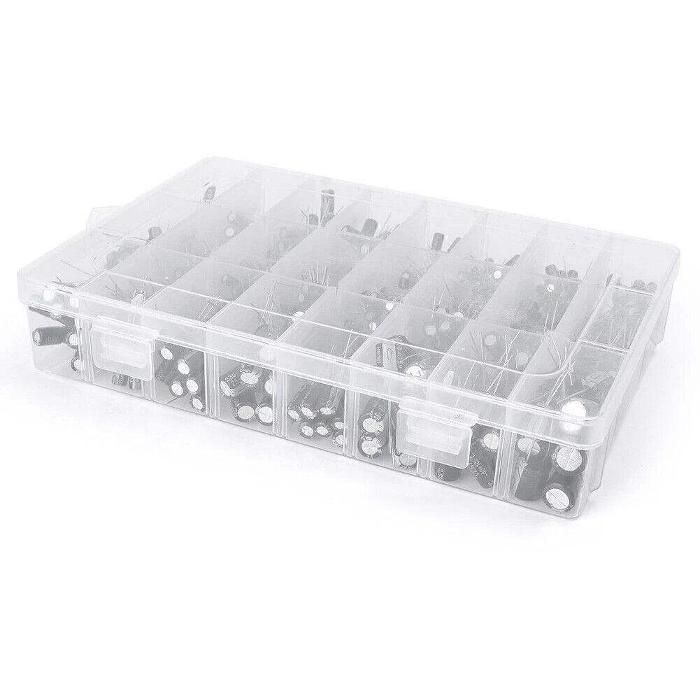 500pcs Electrolytic Capacitors Assortment Kit 0.1uF-1000uF