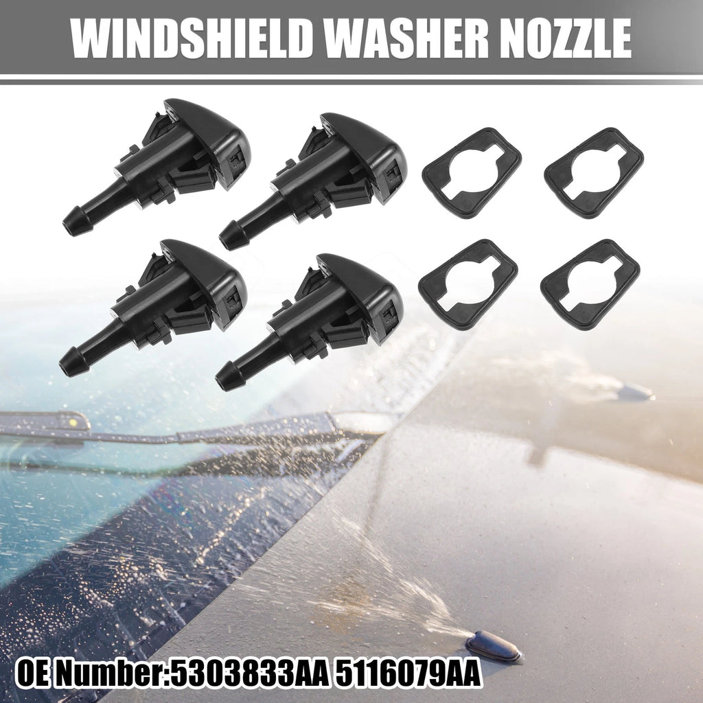Windshield Washer Nozzle Wiper Spray Jet Set for Dodge Ram (2009–2015)