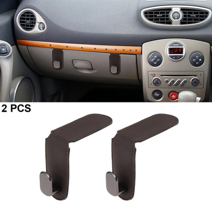 2X Car Storage Hooks for Vehicle Organizer (Faux Leather, Metal)