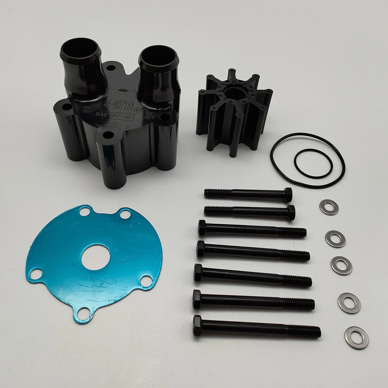 Raw Water Pump Impeller Kit for Mercury Mercruiser Bravo (46-807151A14, 18-3150)