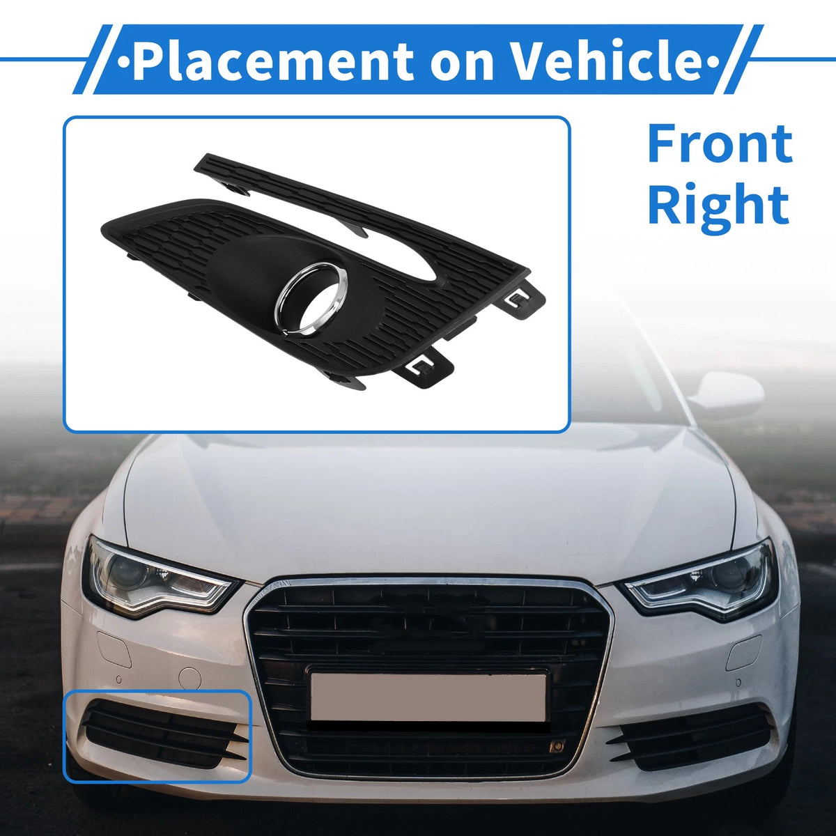 Front Right Fog Light Grill Replacement for Chevrolet Cruze (2017–2018)