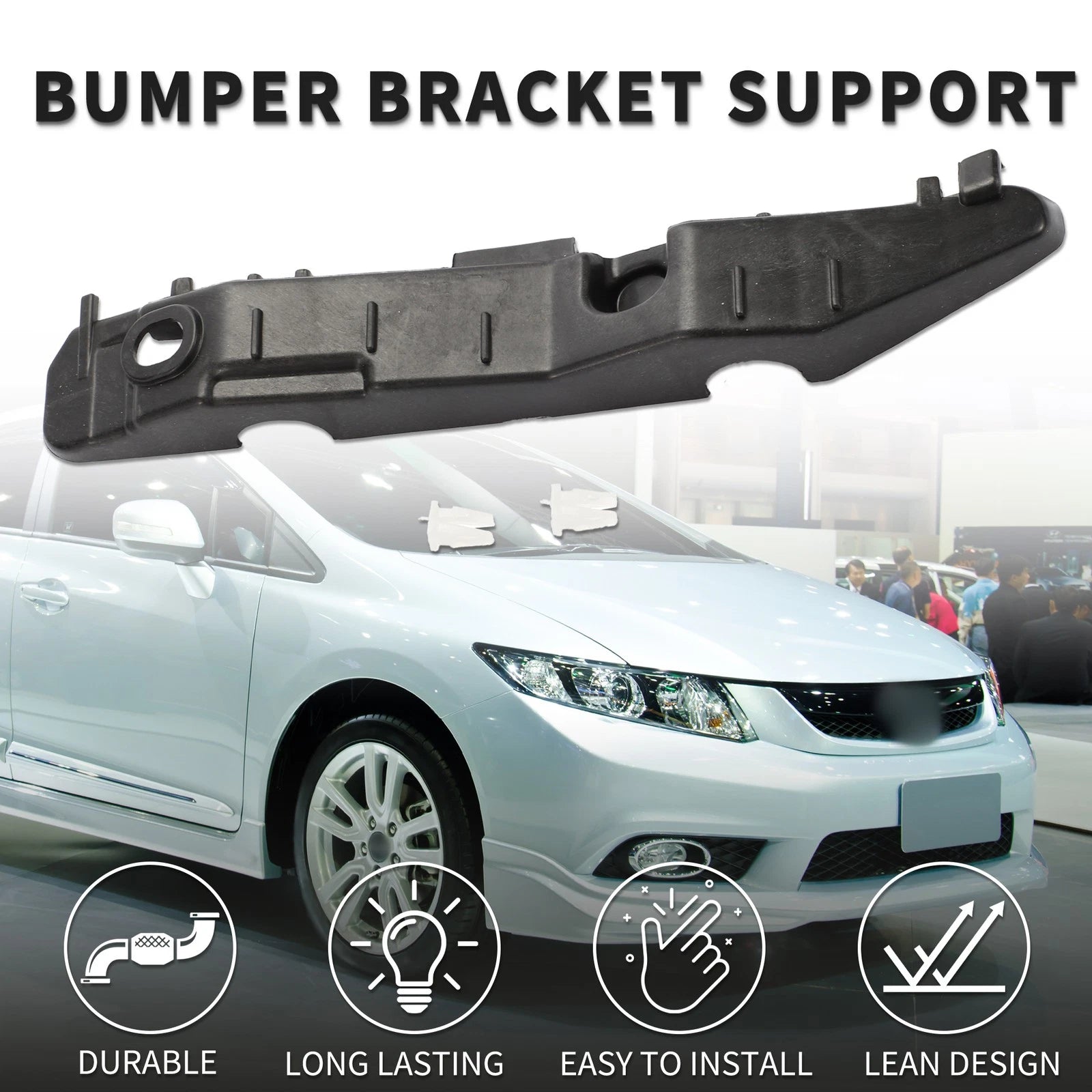 Right Front Bumper Retainer Bracket for Hyundai Sonata (2015–2017)