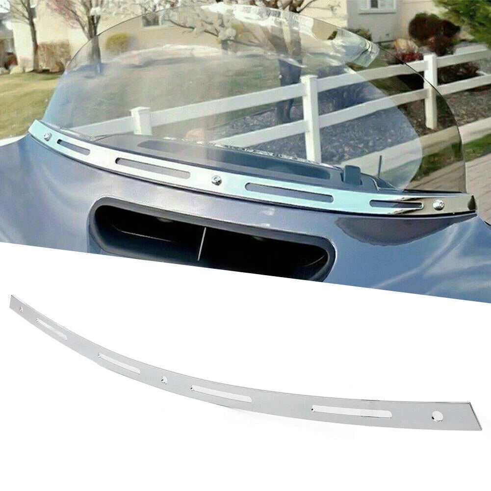 Chrome Slotted Batwing Windshield Trim for Harley Electra Glide (1996–2013)