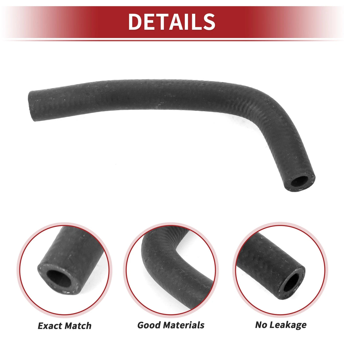 Heater Hose for Nissan Maxima (2000–2001) No. 140562Y001 Rubber Black