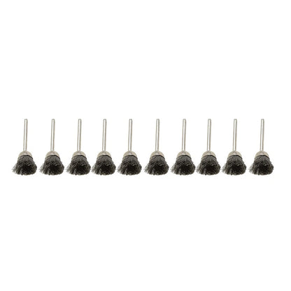 Wire Brush Set for Mini Brushes (Stainless Steel, Brass)