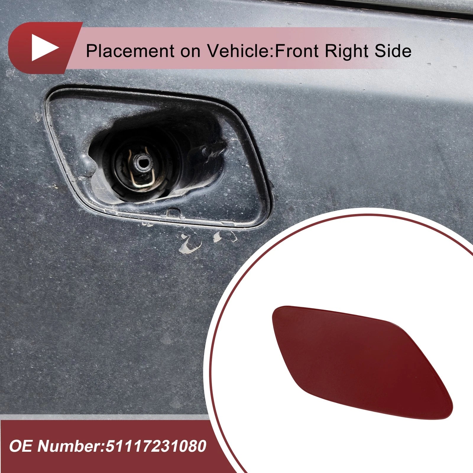 Bumper Trim Nozzle Cover Replacement for BMW Z4 (2009–2016)