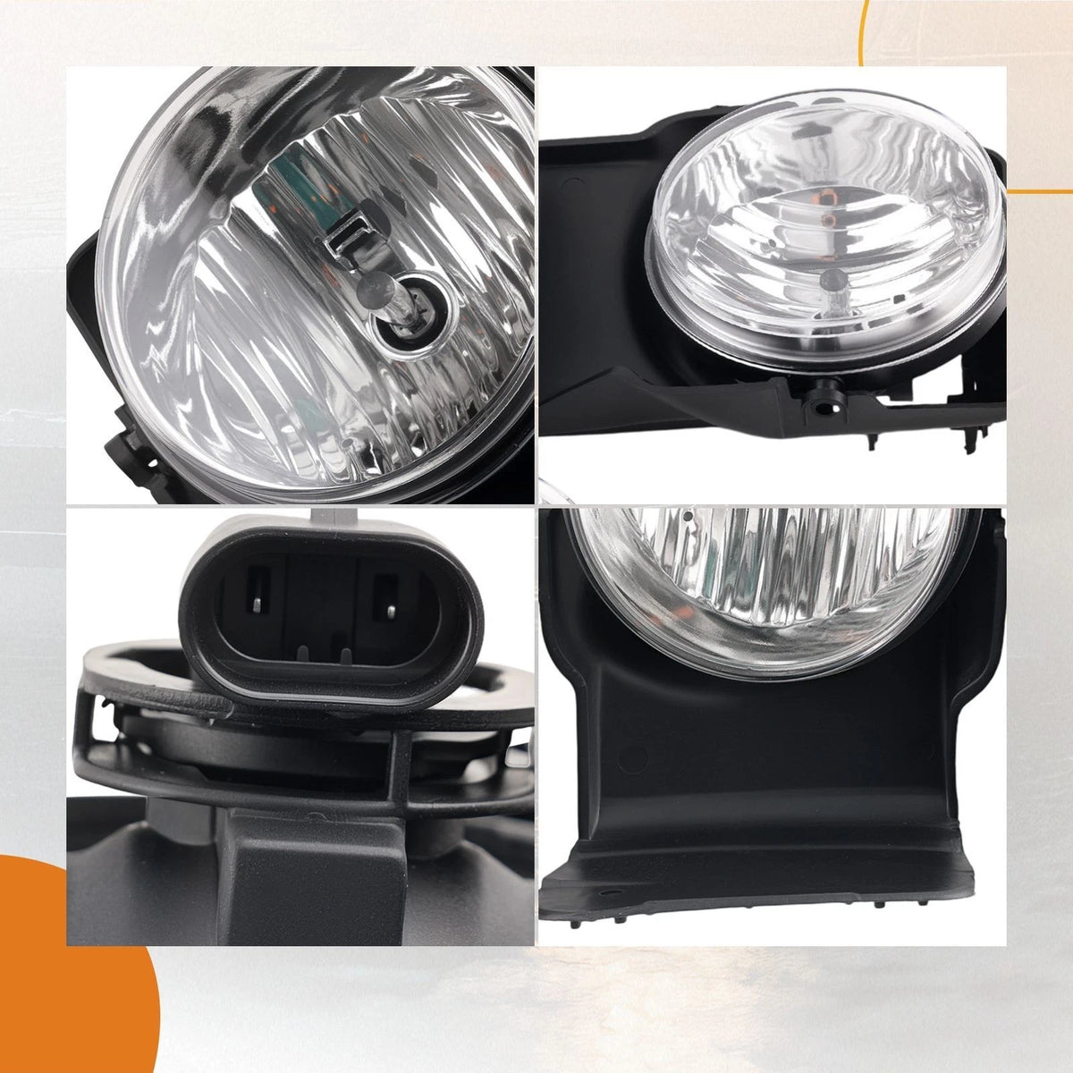 2X Bumper Fog Light Lamp w/ Bulbs for GMC Sierra 1500 2500 3500 (2003–2006)