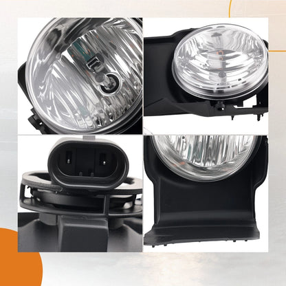 2X Bumper Fog Light Lamp w/ Bulbs for GMC Sierra 1500 2500 3500 (2003–2006)