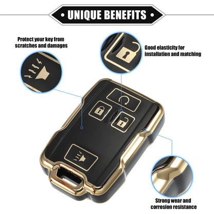 Remote Key Fob Cover 4 Button Replacement for Chevy Suburban GMC (2007–2020)