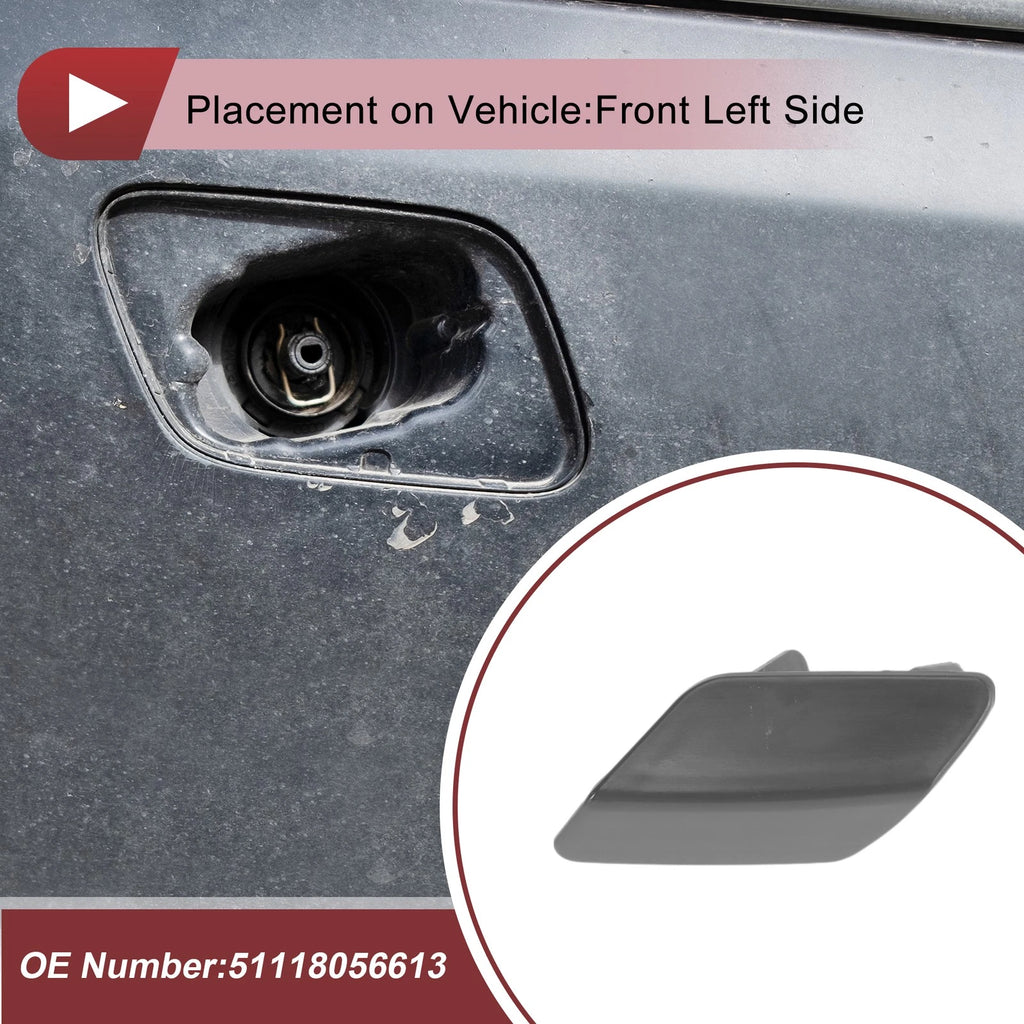 Front Left Bumper Trim Nozzle Cover Replacement for BMW 320i (2013–2018)
