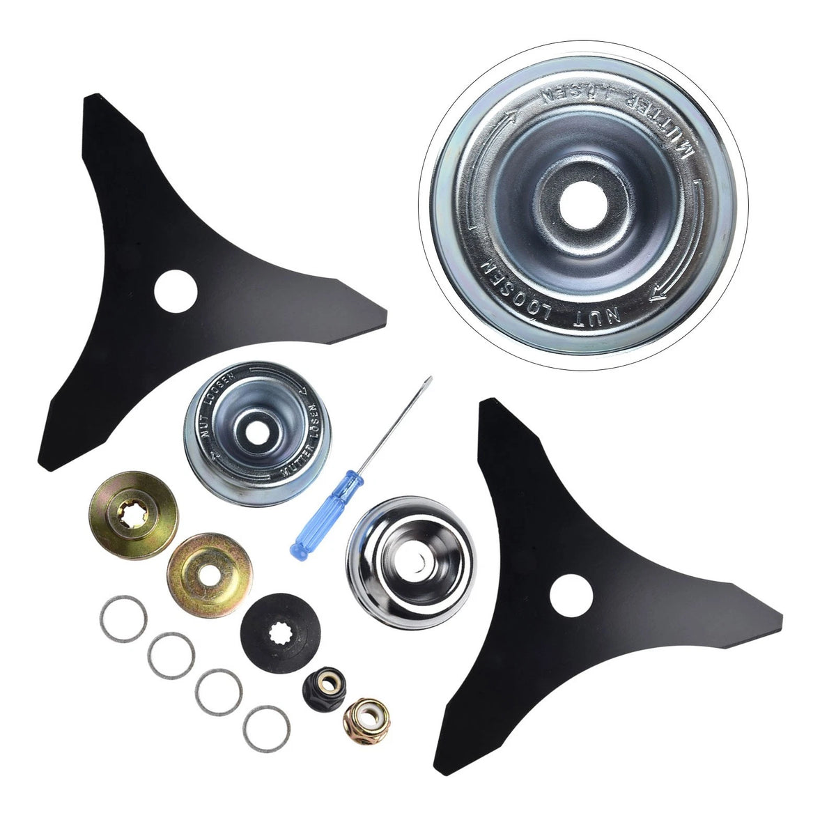 2X 10 Inch Carbon Steel Brush Cutter Blades for Efficient Cutting Performance