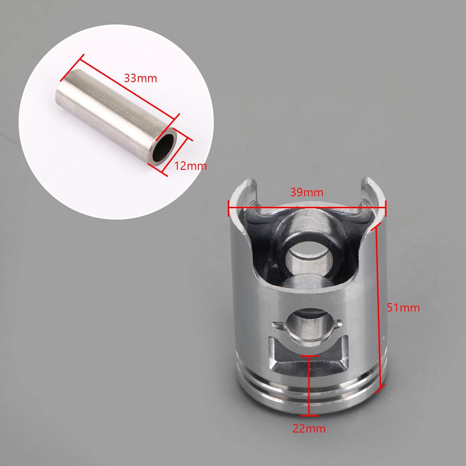 Piston Ring Kit Std 39mm for Honda Dio Tact Cabina Julio Elite Scoopy Lead 50 (T9)