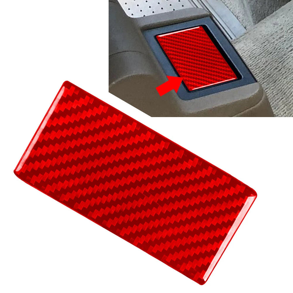 Carbon Fiber Red Rear Storage Box Panel Cover Trim for BMW 3 Series E36 (1994–1996)