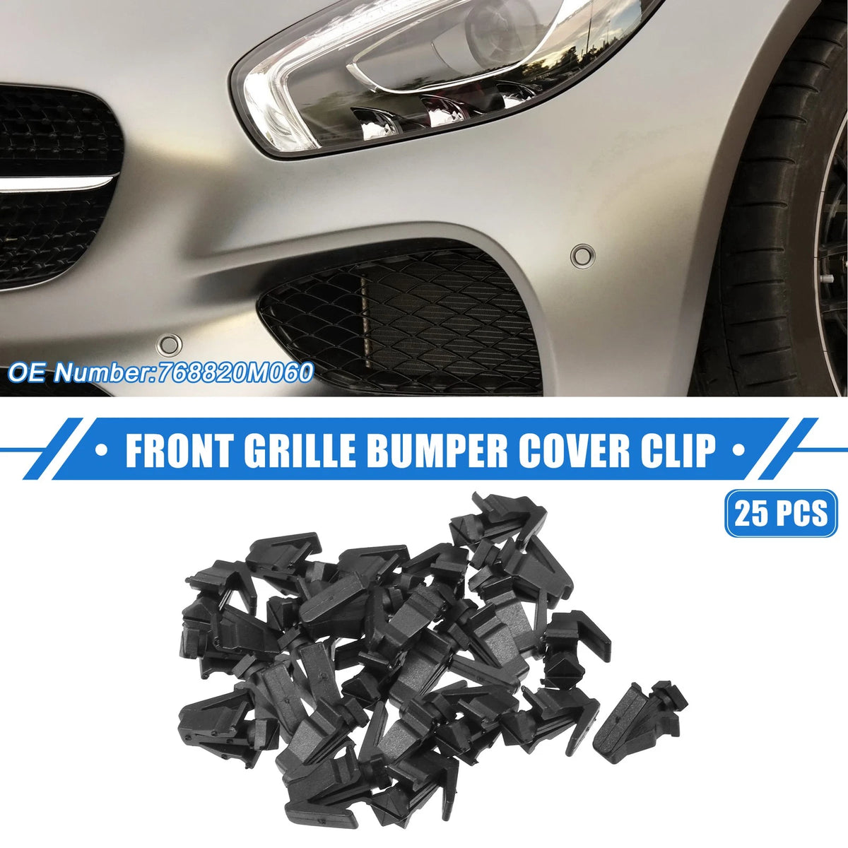 25 Pcs Front Grille Bumper Cover Clip for Nissan Altima (2002–2004)