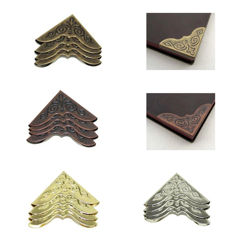 24pcs Metal Book Corner Protectors 30mm for Scrapbooking Album