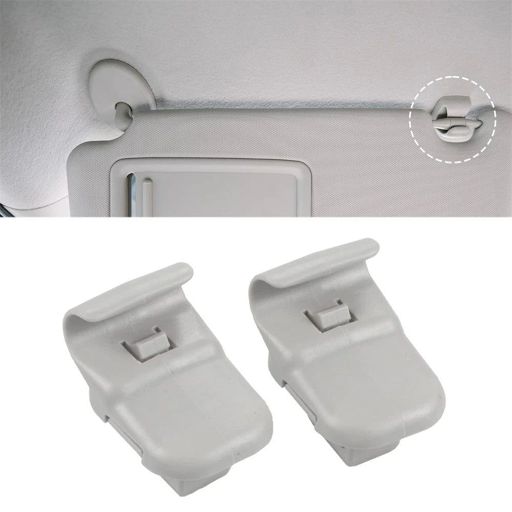 2pcs Car Grey Sun Visor Clip Kit LC6269261B77 For Mazda 3 5 6 CX-7 CX-9 RX-8 MPV