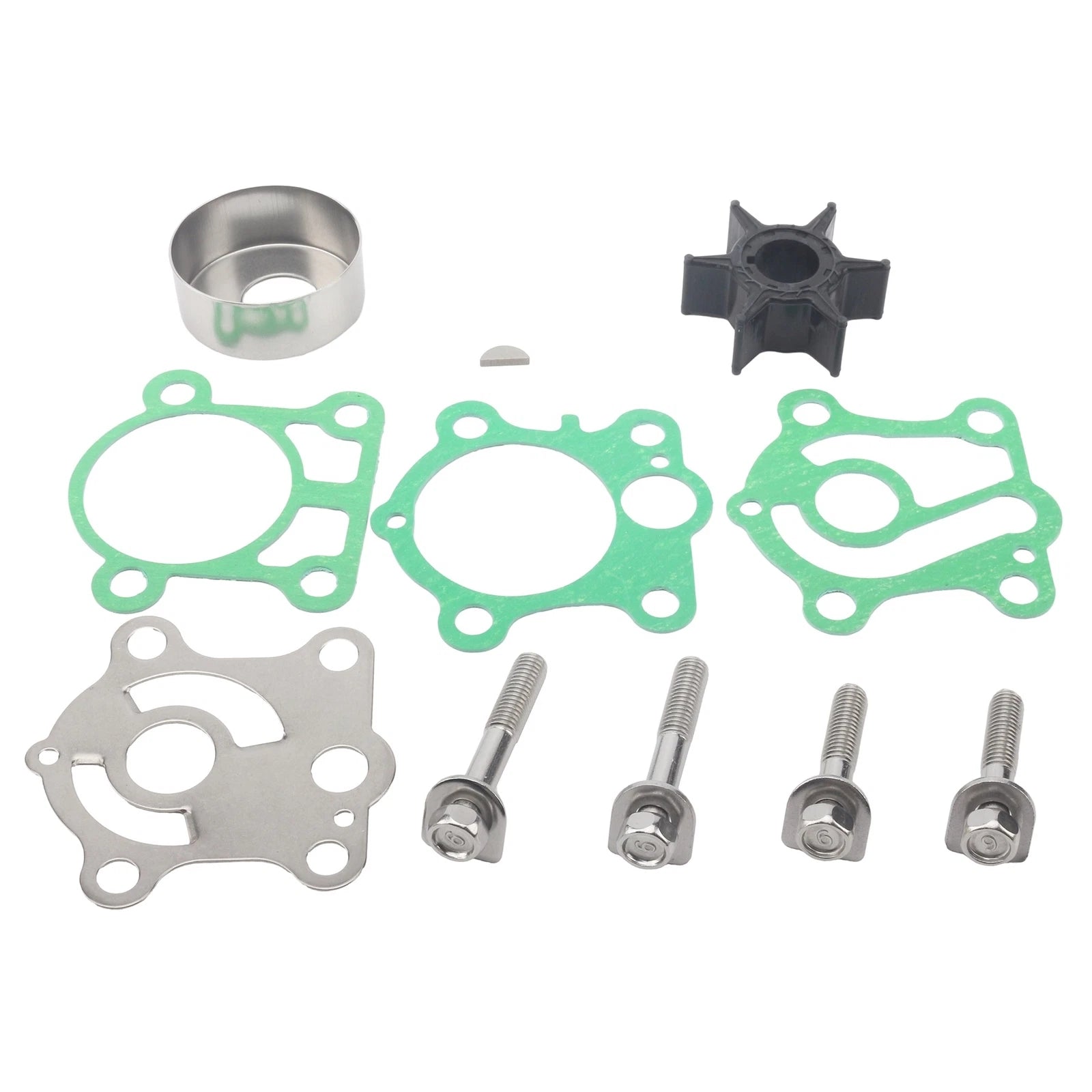 Water Pump Repair Service Kit for Yamaha Outboard (6J8-W0078-A1, 6J8-W0078-01)