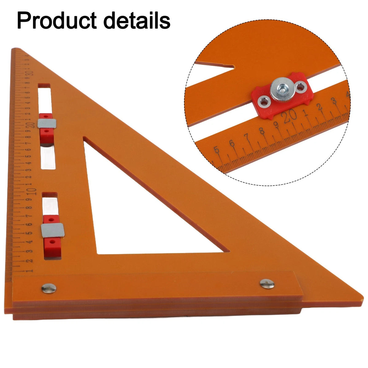 Adjustable Woodworking Square with Positioning Locator Guide