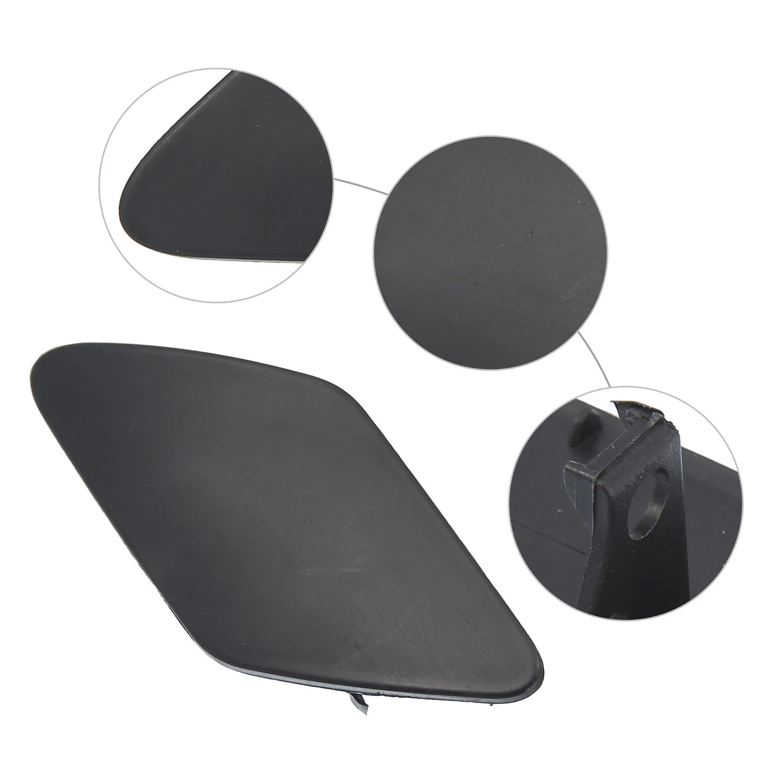 Pair Washer Nozzle Covers for Porsche Cayenne (2011–2014) Black