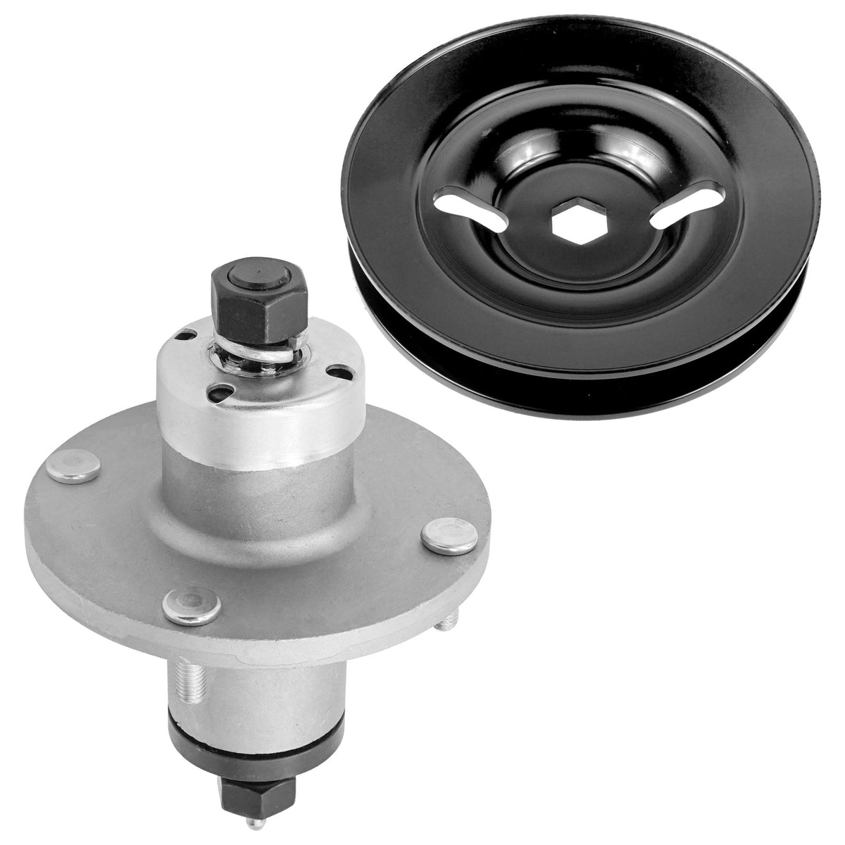 Deck Spindle and Pulley Replacement for John Deere X300 X304 X324 X360 (2004–2014)