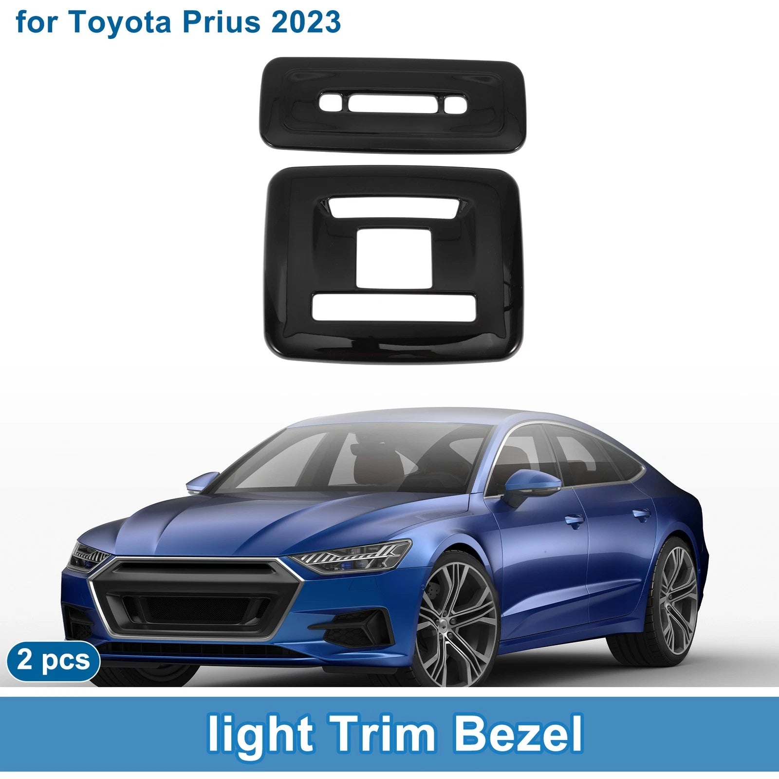 Rear Row Light Trim Bezel Replacement for Toyota Prius 2023 Black