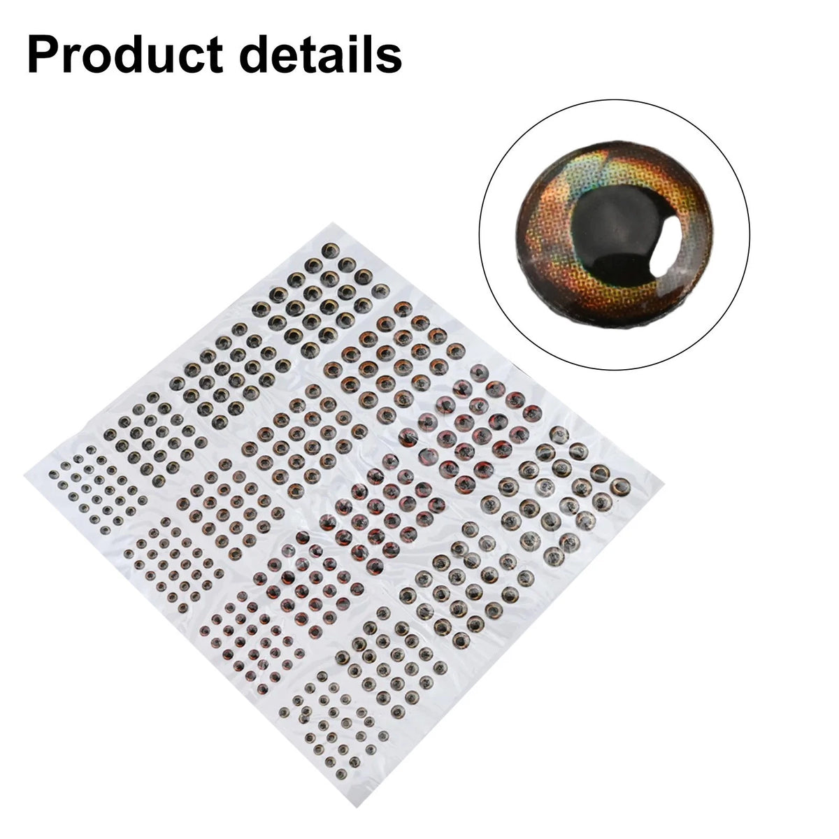 Set of Realistic Fish Eyes for Fly Tying (336 Pieces)