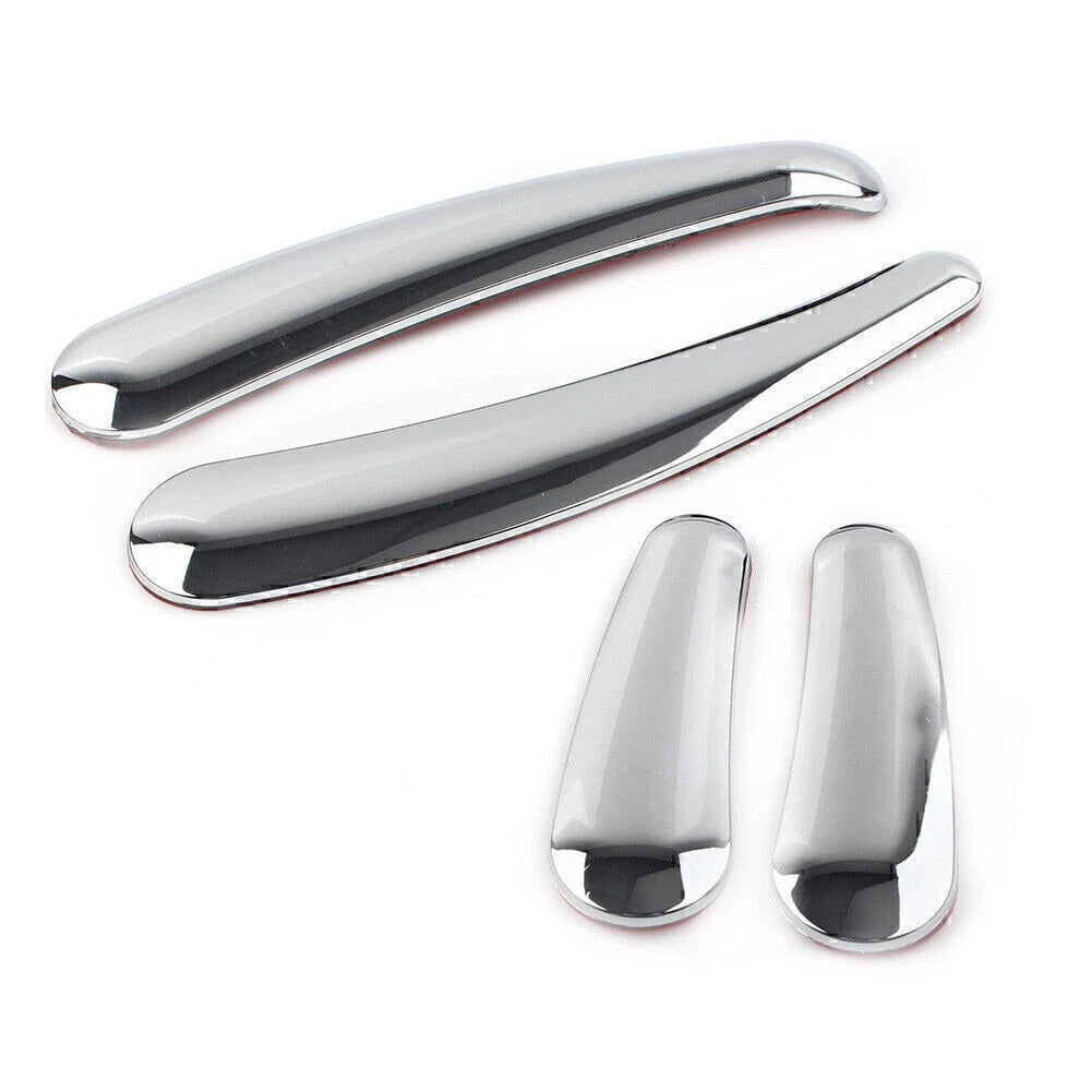 Set of 4 Chrome Curved Swingarm Frame Inserts for Harley Softail (2008–2023)
