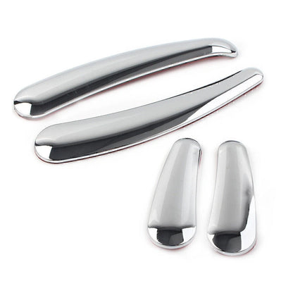 Set of 4 Chrome Curved Swingarm Frame Inserts for Harley Softail (2008–2023)