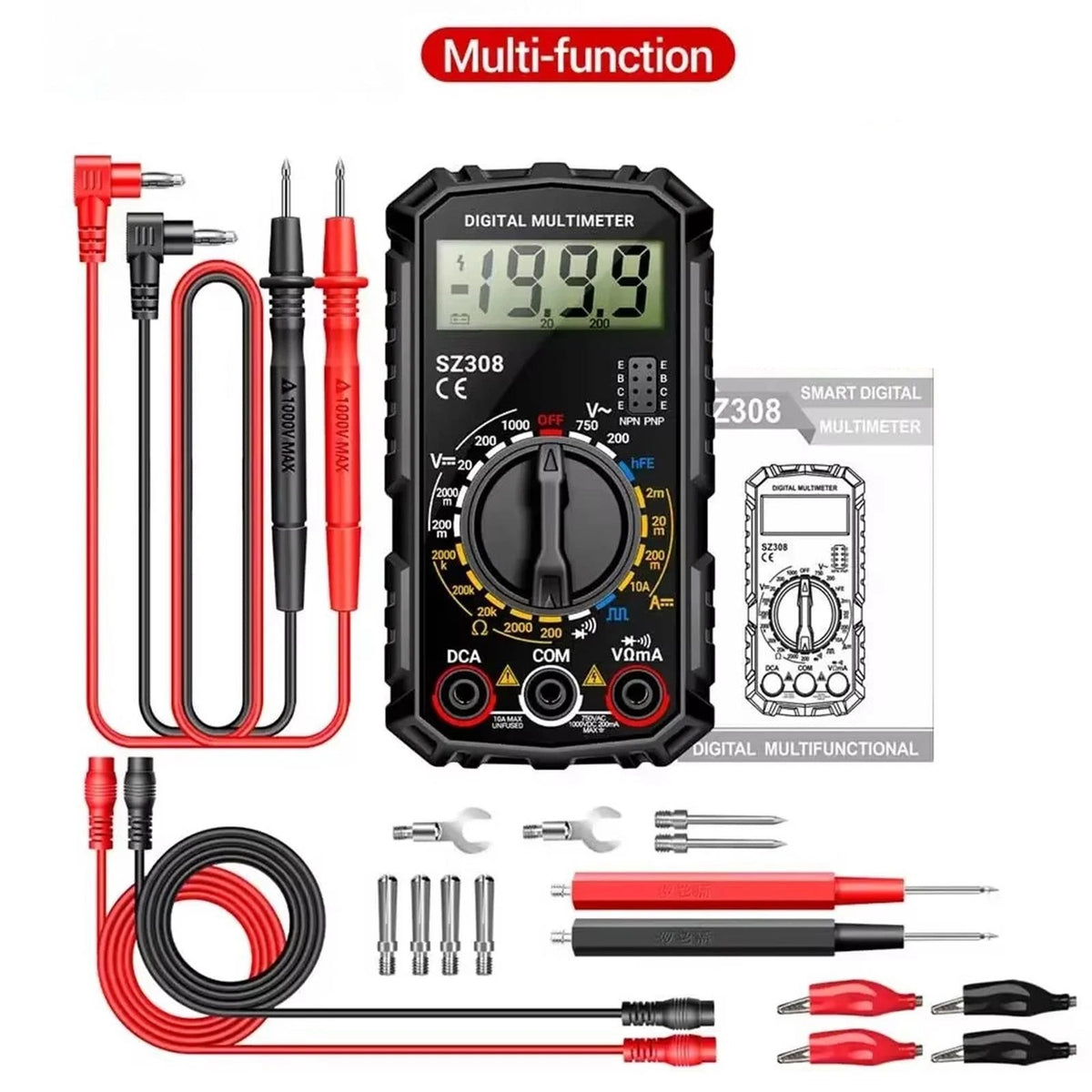 Handheld LCD Multimeter SZ308 for Various Electrical Applications