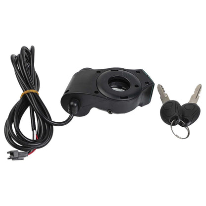 E Scooter Thumb Throttle System with Keyed Lock & Green LED Voltmeter