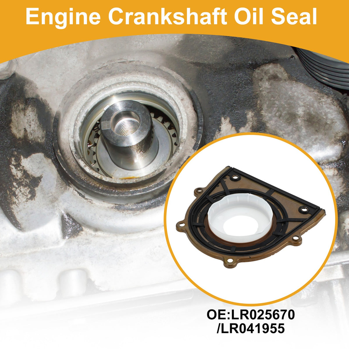 Rear Crankshaft Oil Seal with Flange for Land Rover LR2 (2013–2015)