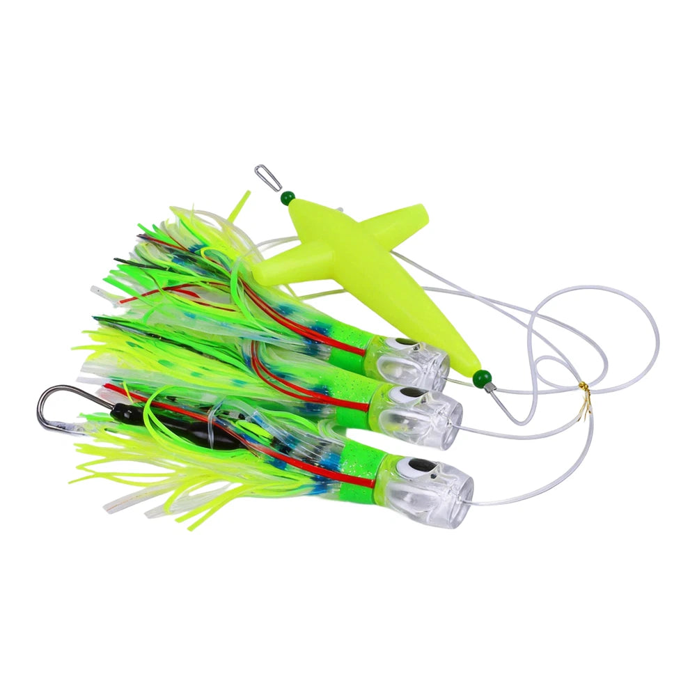 Silicone Squid Skirt Trolling Bait 6in 9in for Tuna Mackerel