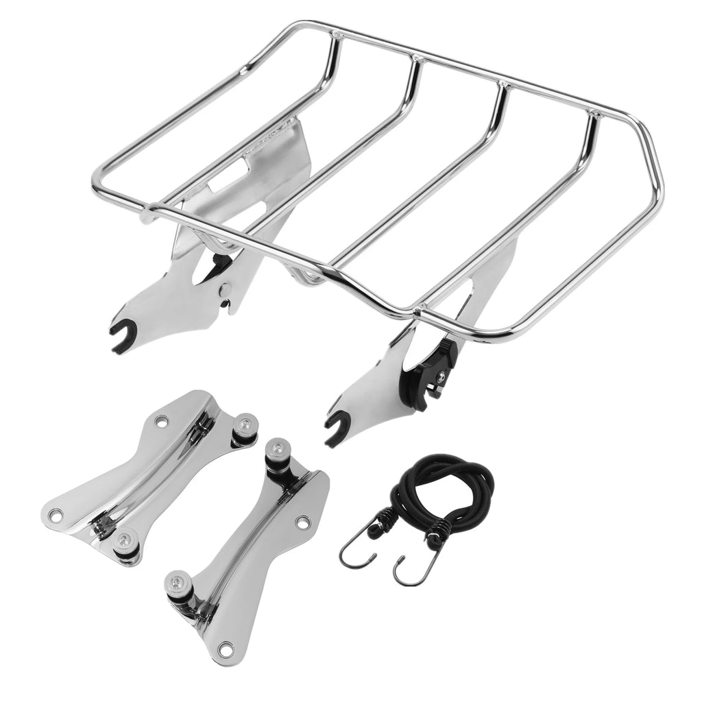 Chrome Luggage Rack & Docking Hardware Kit for Harley Touring (2014–2025)