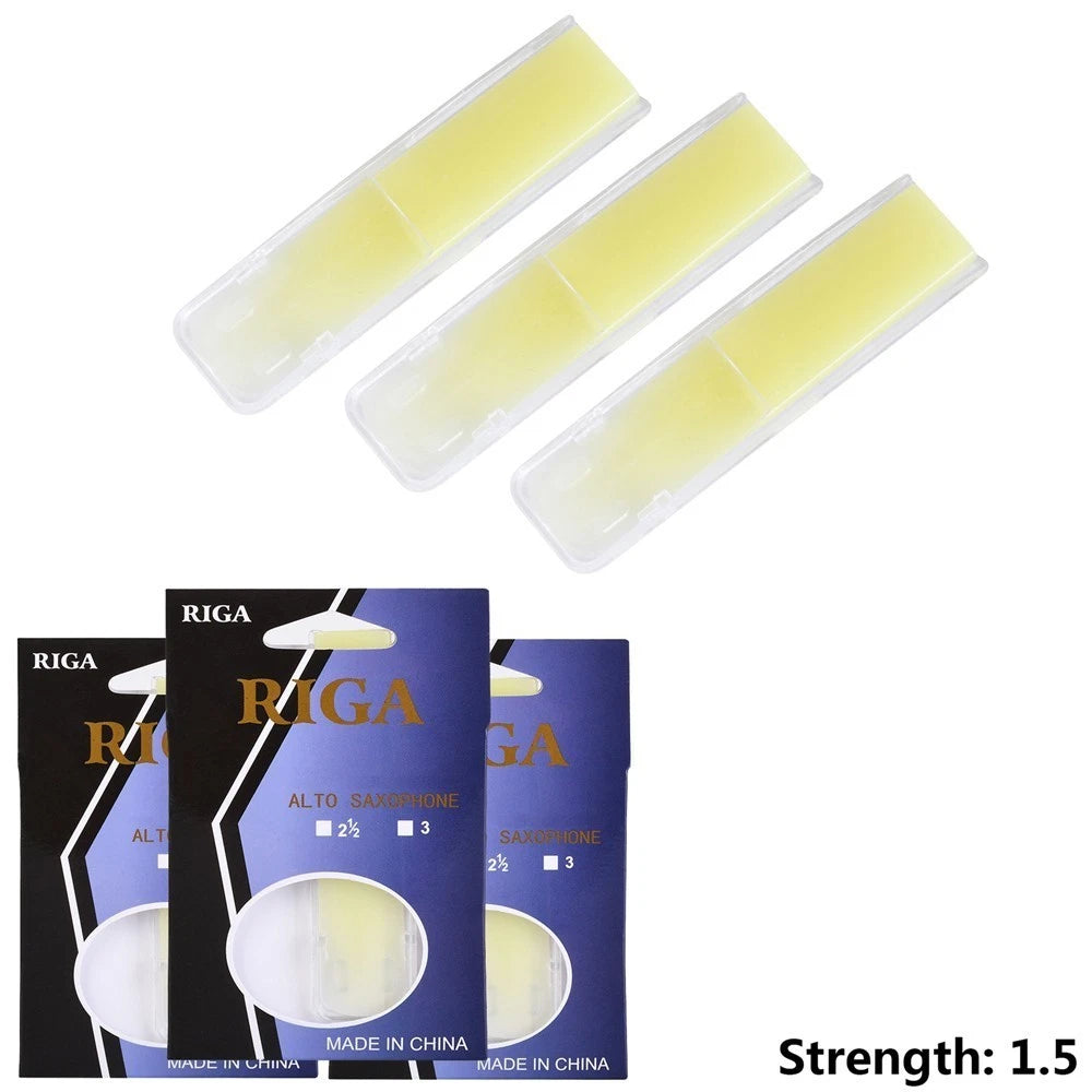 3-Pack Resin Reeds for Alto Saxophone (Strength 1.5)