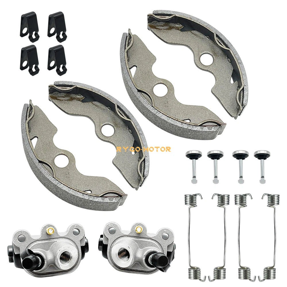 Front Brake Wheel Cylinders W/Shoes for Honda FourTrax 300 TRX300 (1988–1992)