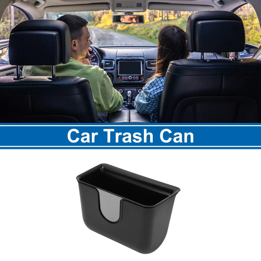 Car Trash Can for Universal Fit (1 Pc) - Seat Back Plastic Square Black