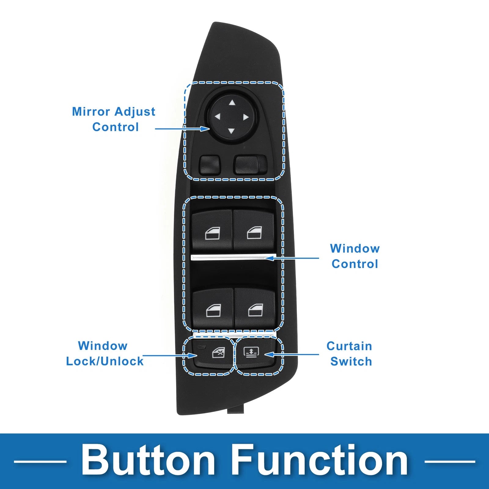 Power Window Switch Replacement for BMW 740i 750i 750Li 760Li (2002–2016)