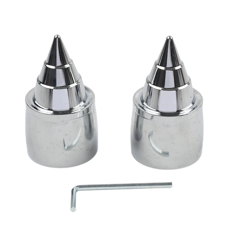 Front Axle Cap Nut Covers for Harley Touring Dyna (2000–2007)