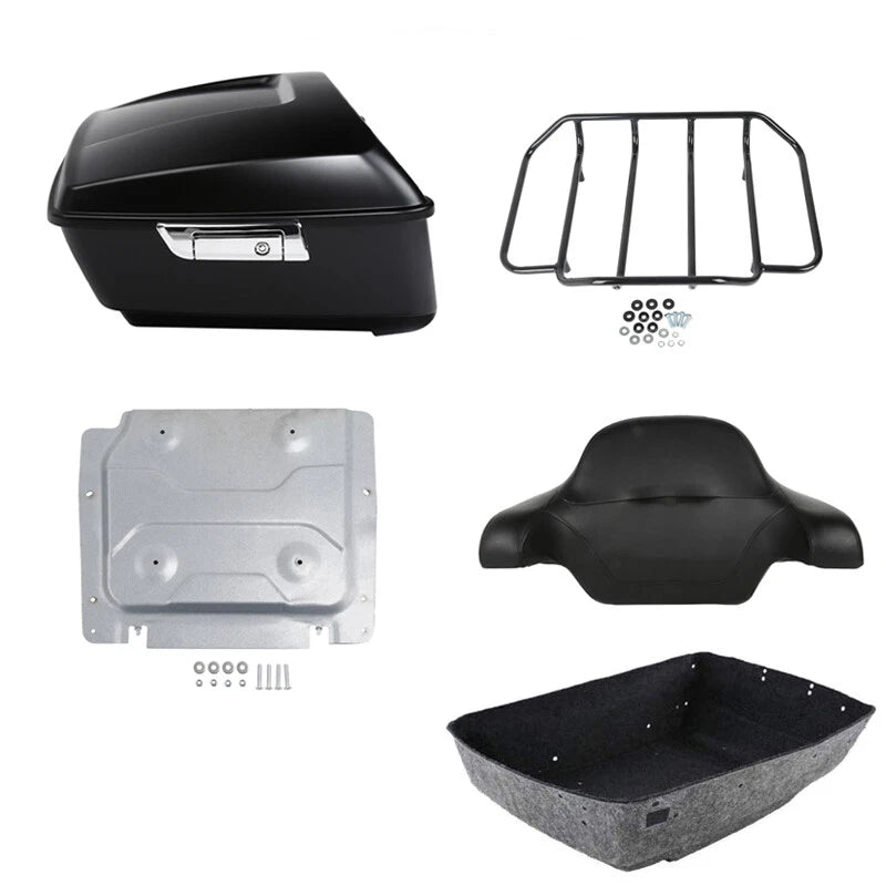 Trunk Backrest Pad Luggage Rack Plate for Harley Touring (2014–2026)